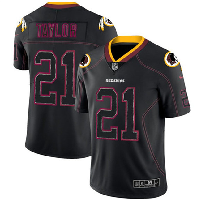 Men's Washington Commanders Customized Black 2018 Lights Out Color Rush Limited Stitched Jersey